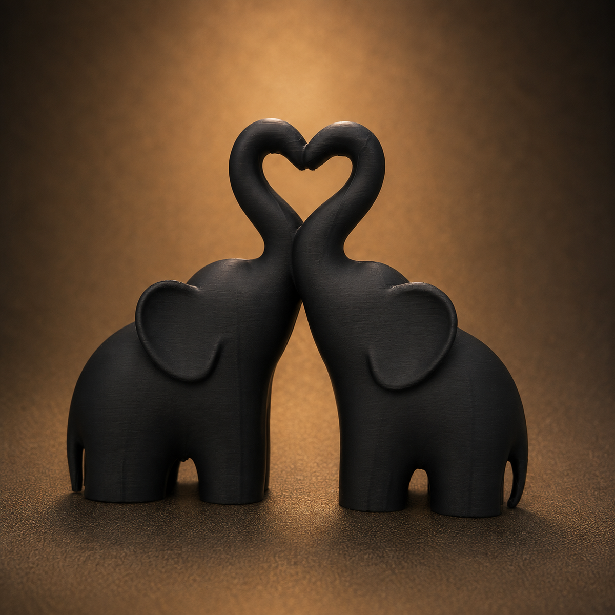 FIGURA DECORATIVA ELEFANTES AMOR