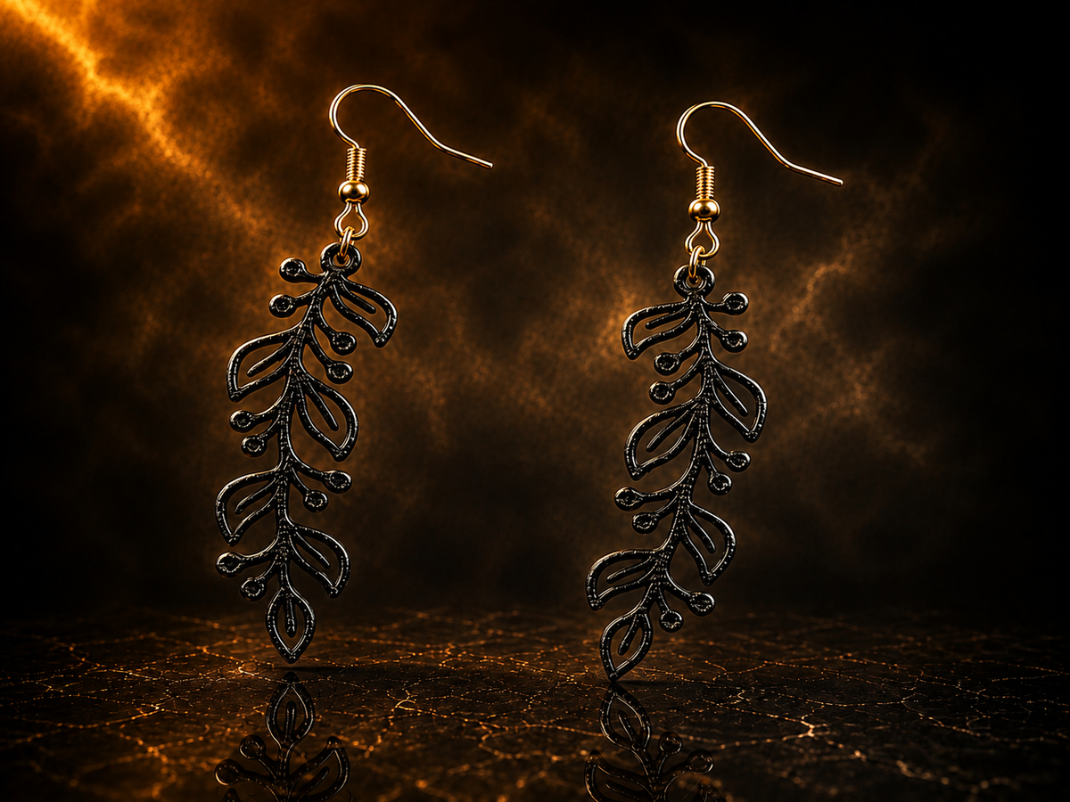 Pendientes hojas
